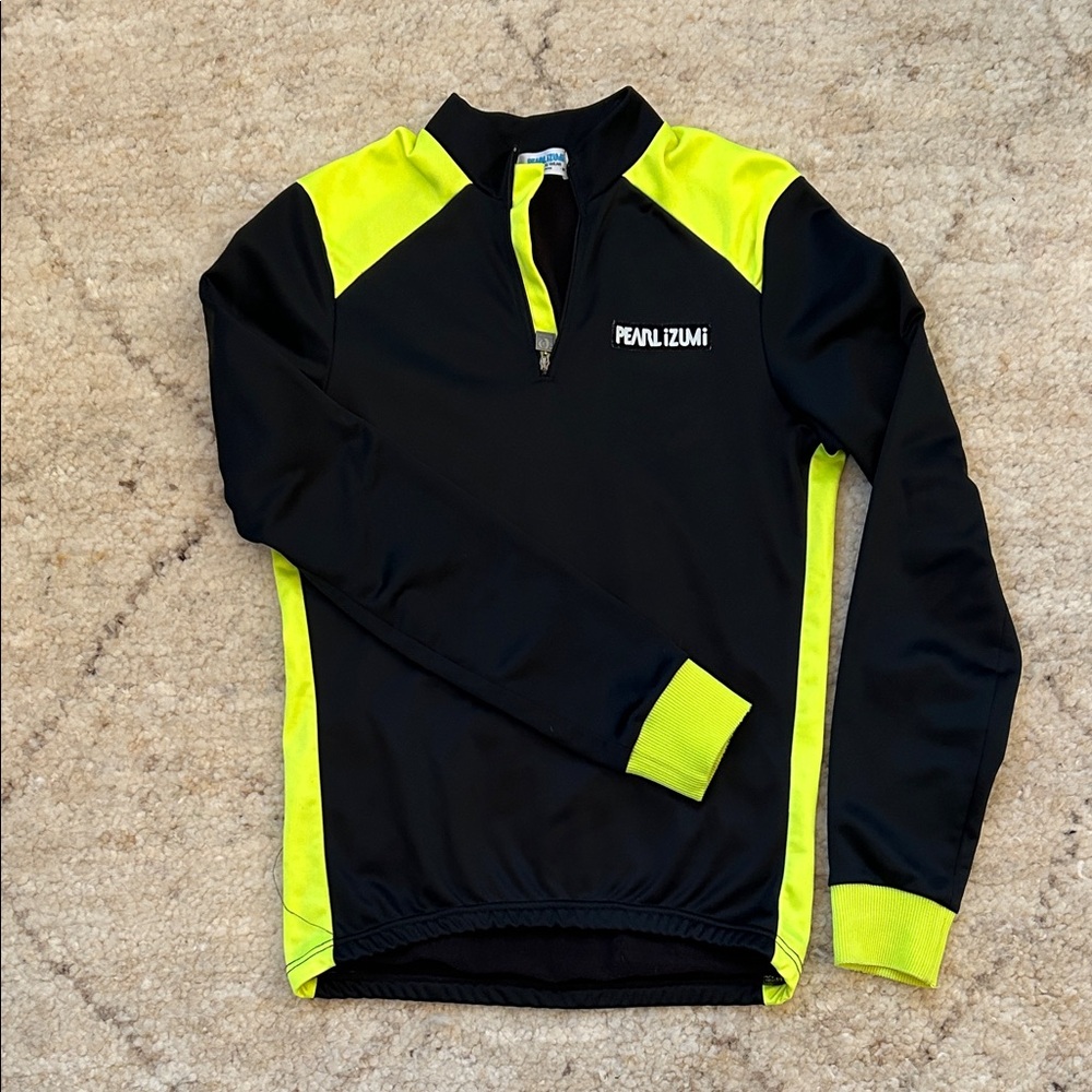 Pearl Izumi Black and Bright Yellow Long Sleeve Jersey